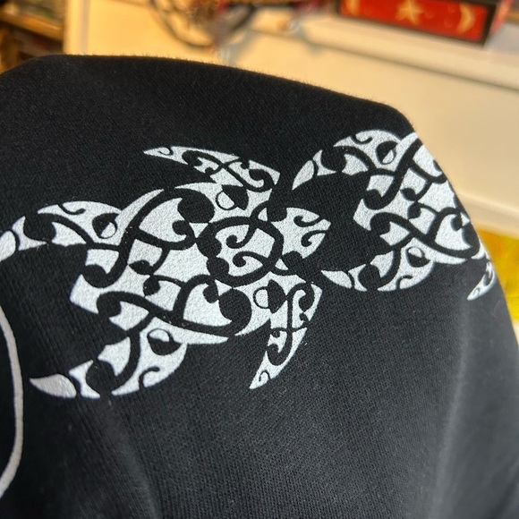 Vintage T&C Surf Designs Hawaii Sweater Mens Large Black Grunge Surf Skater 90s - Picture 13 of 16